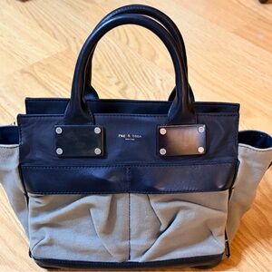 Rag & Bone Black and Tan Satchel